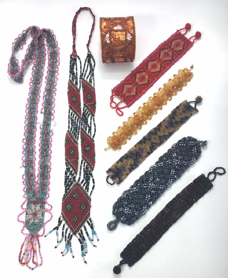Handcrafted Artist Seed Bead Jewelry Collection: This colorful collection includes 6 bracelets and 2 necklaces.