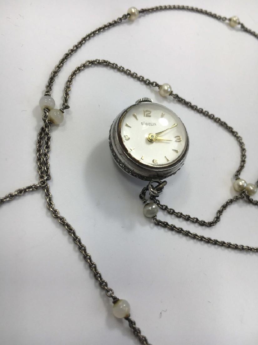 Vintage Gubelin Orb/Ball Pendant Swiss Watch: Swiss, 17 Jewels, 14" chain. Untested, as found.
