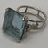 19ct. Aquamarine Art Deco 18k White Gold Ring - 2