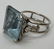 19ct. Aquamarine Art Deco 18k White Gold Ring - 4