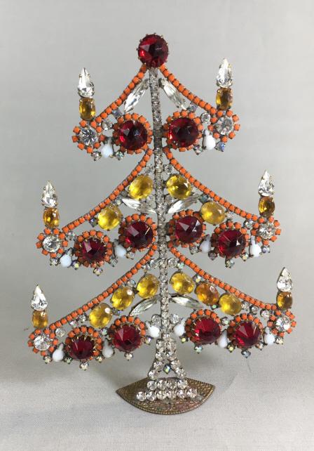 Vtg Multicolor Czech Freestanding Christmas Tree (1 of 3)