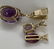 3 Necklace Pendants; Amethyst, Rhodolite ? - 5