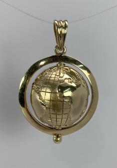 14K Yellow Gold Globe Pendant (1 of 2)