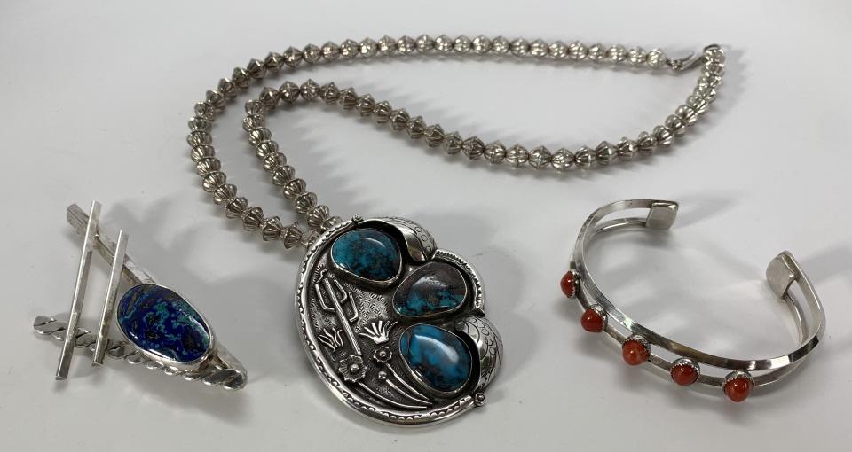 Sterling Silver Necklace, Bracelet, Brooch (1 of 3)