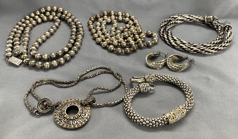 Sterling Silver Necklaces, Earrings, Bracelet (1 of 4)