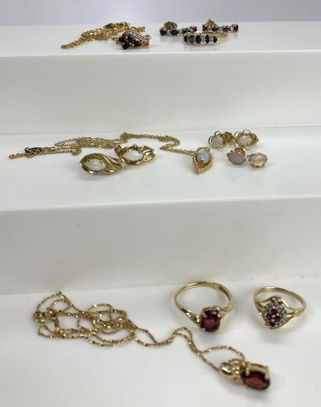 Opal, Ruby, Sapphire, Rings, Earrings, Necklace (1 of 4)