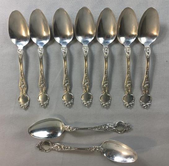 9 Wallace Violet Sterling Silver Teaspoons (1 of 4)