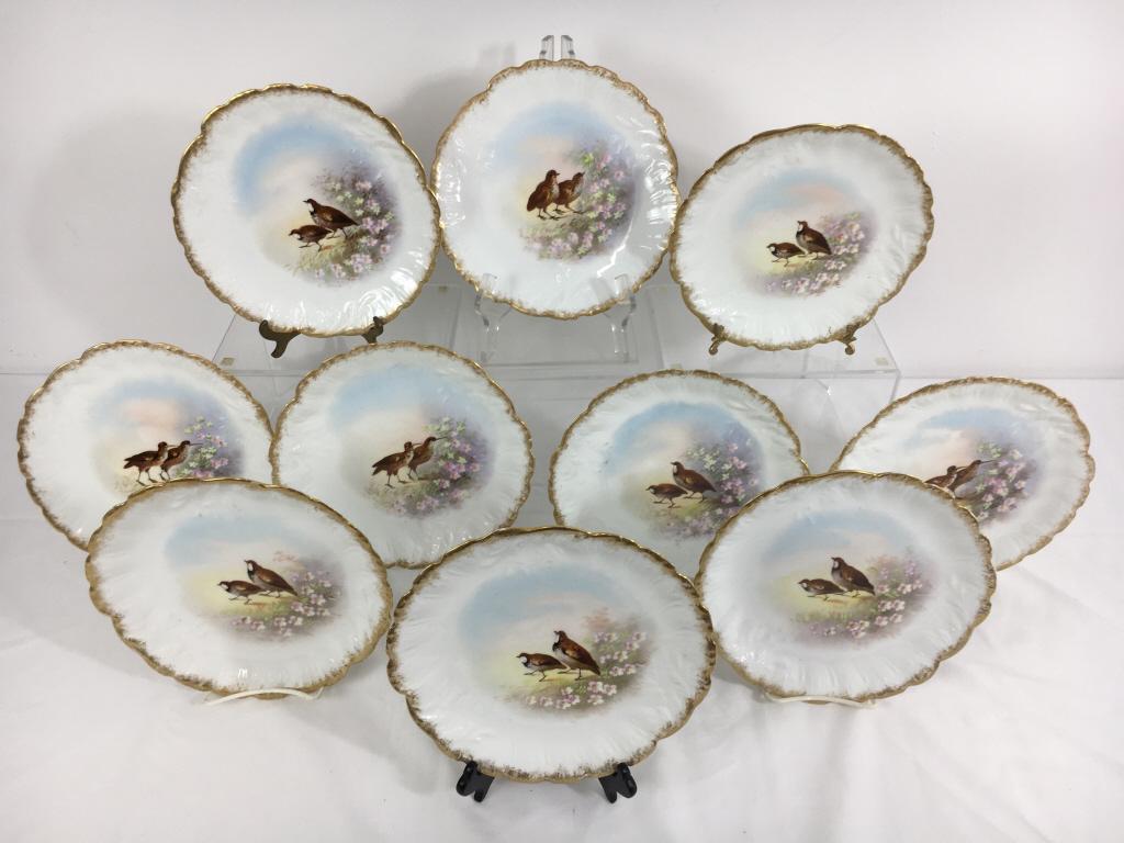 Ten M. Redon Limoges Game Plates France (1 of 5)