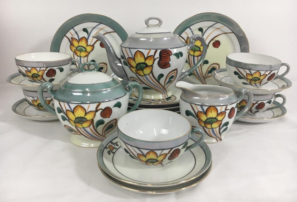 Noritake Art Deco Lustre Ware Tea Set Japan (1 of 4)