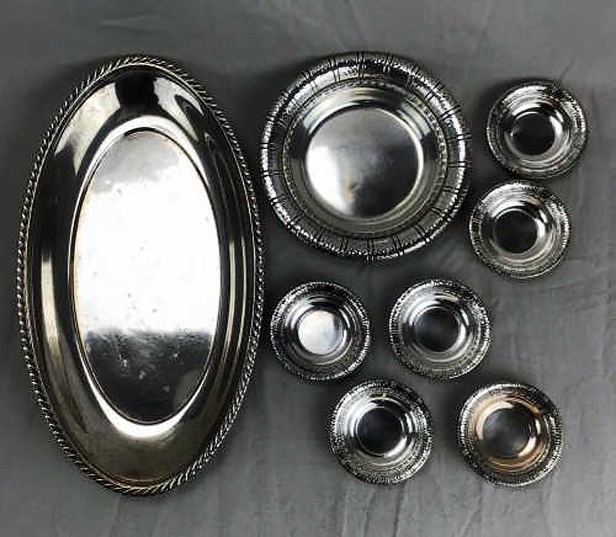 8 Small Sterling Silver Trays (1 of 2)