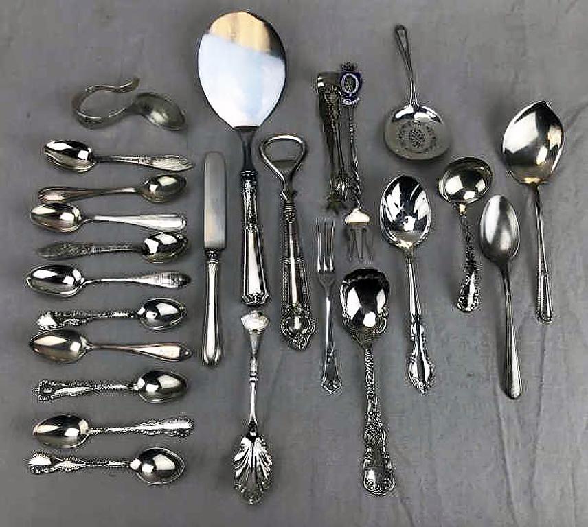 24 Assorted Sterling Silver Utensils (1 of 1)