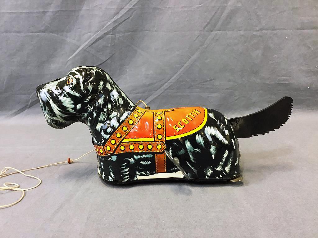 1940's Tin Scottie Dog Wind Up Toy By MARX Toys (1 of 5)
