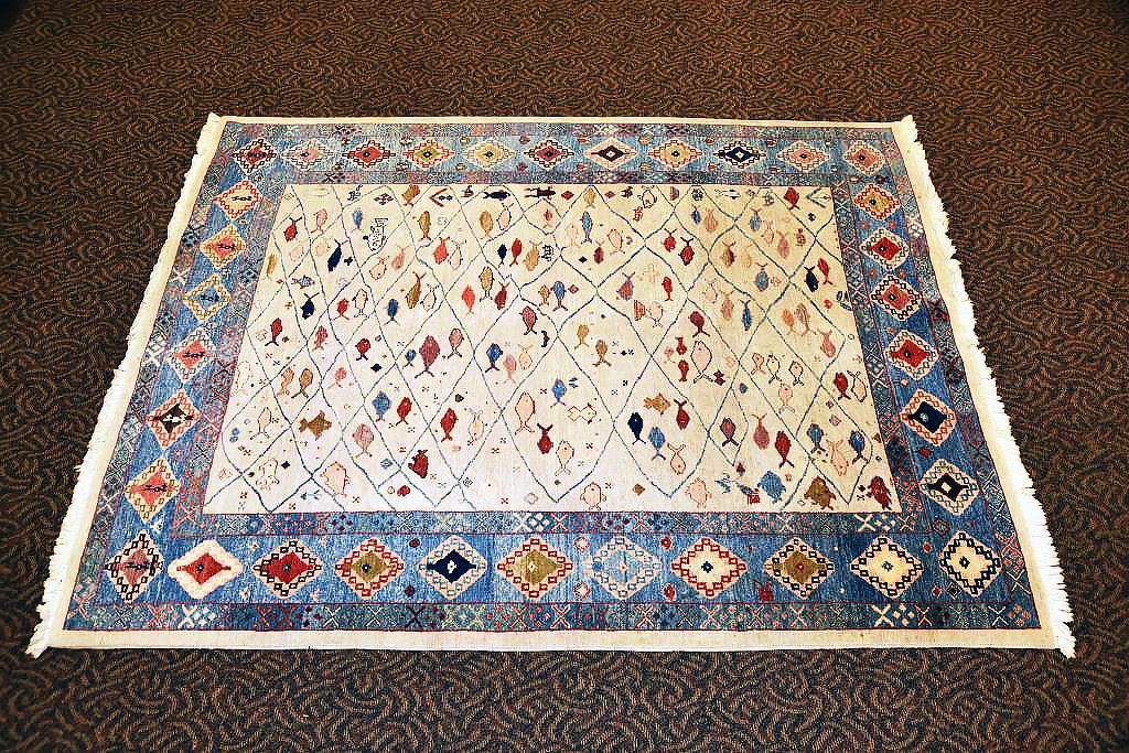 Hand Made Wool Rug in a Nautical Theme (1 of 6)