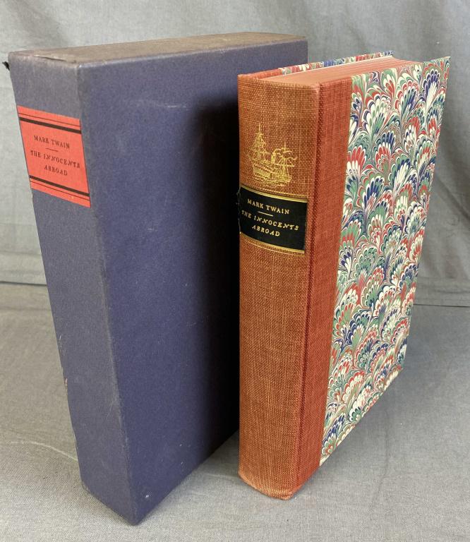 The Innocents Abroad, The Limited Editions Club: "The Innocents Abroad or The Pilgrims' Progress" by Mark Twain. Published by The Limited Editions Club at The Thistle Press, New York 1962. Includes original hardboard slip case. Condition and other d