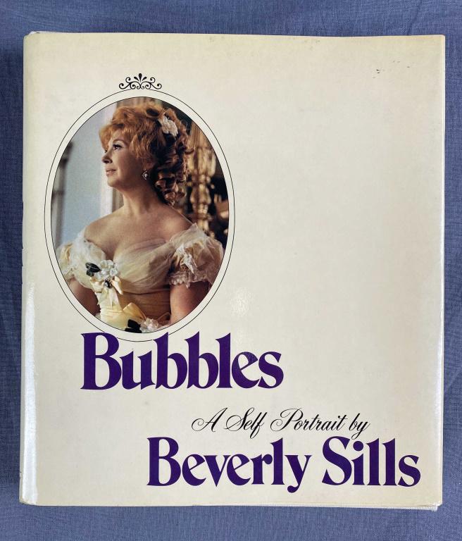 Beverly Sills Bubbles a Self Portrait Signed: First printing hardcover with dust jacket, 1976. Some yellowing and spotting as shown in photos.