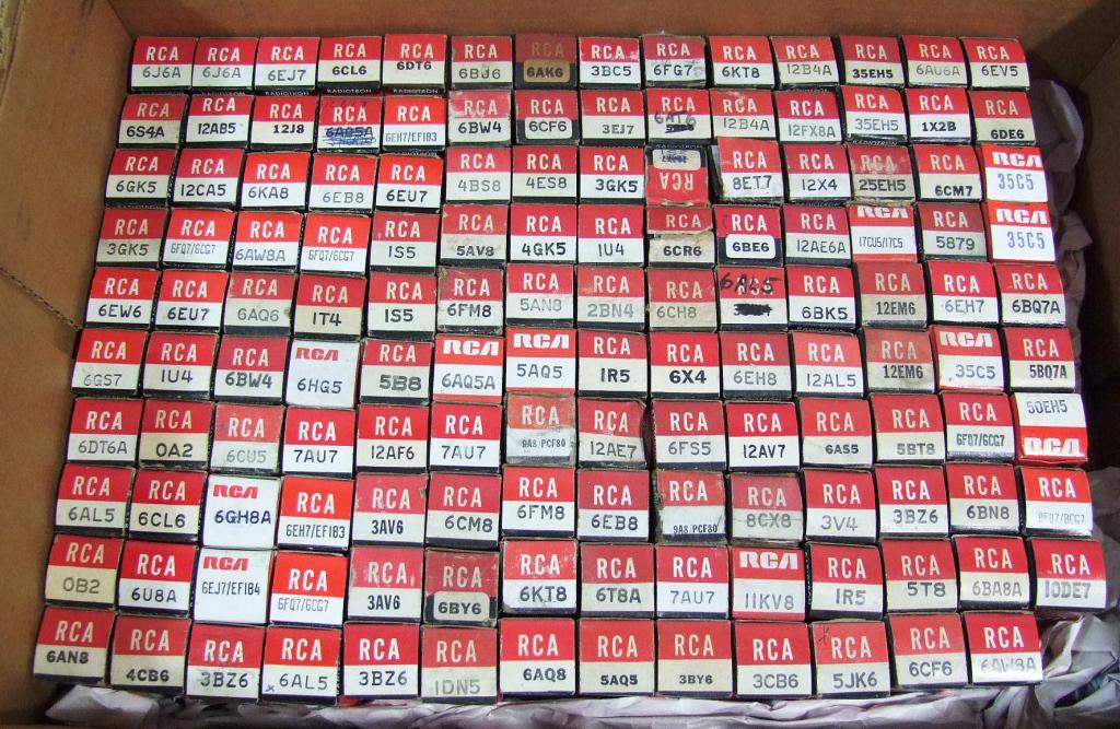 136 1960's RCA Radio Tubes in Original Boxes (1 of 1)