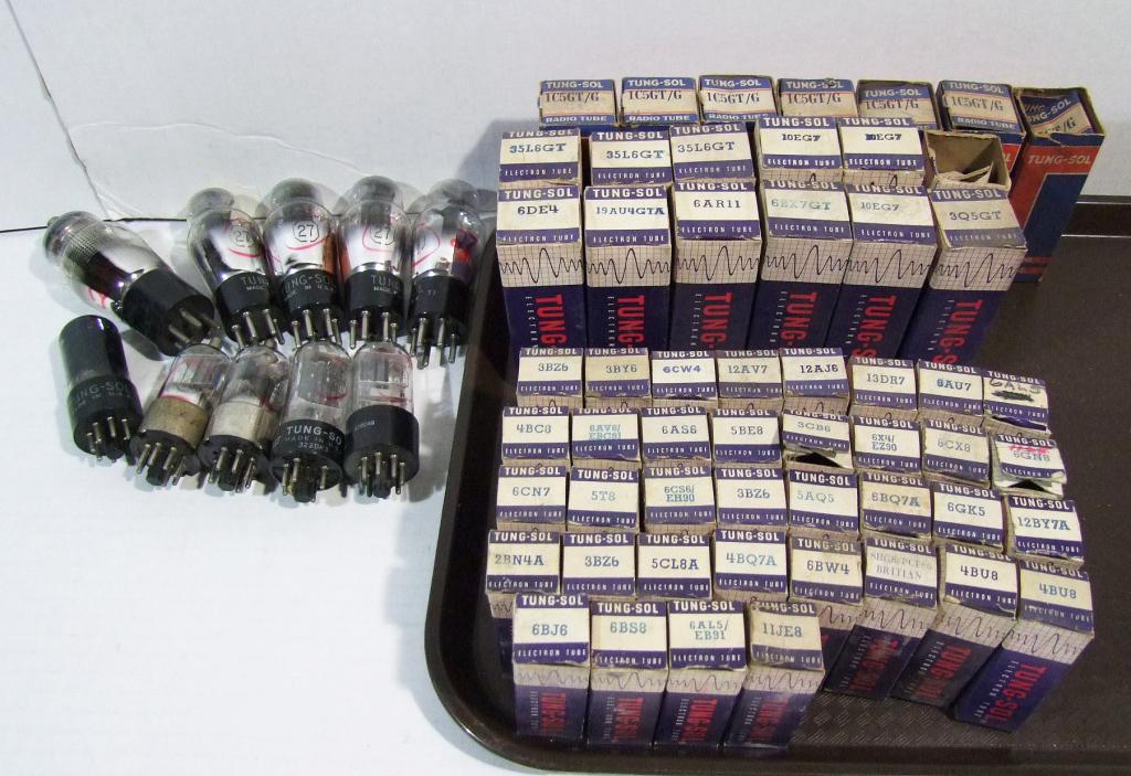 67 1950's Tung Sol Radio Tubes Most in Orig. Boxes (1 of 4)