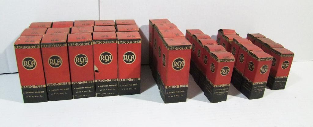 39 RCA Radio Tubes, Original Boxes, 2 Sizes. (1 of 4)