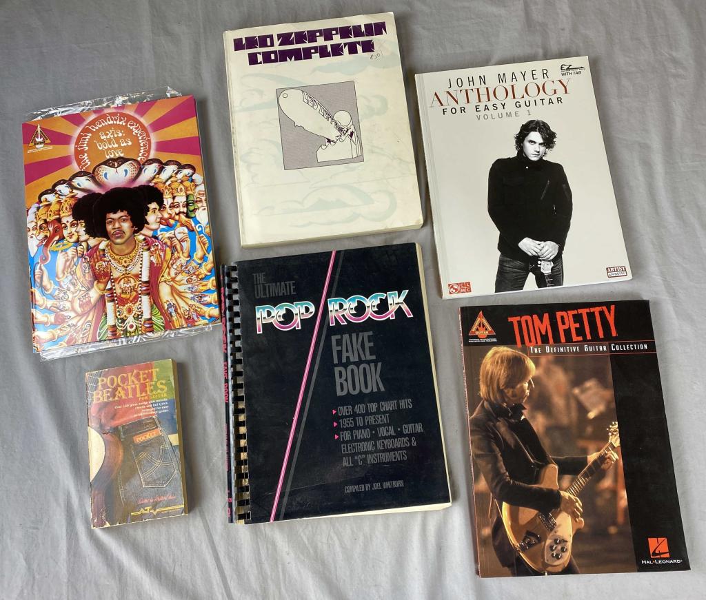 4 Rock and Pop Guitar Music Books - Beatles, (1 of 1)