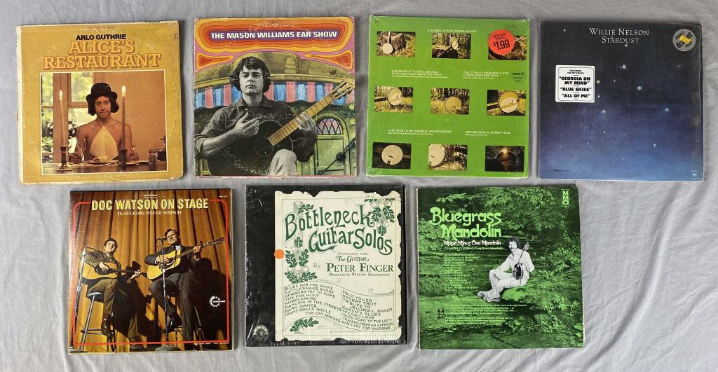 7 Vintage Folk Vinyl Albums (1 of 4)