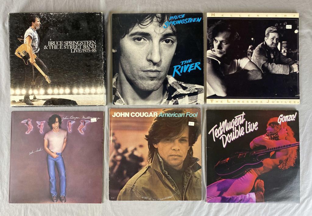 6 Vinyl Albums - Bruce Springsteen, John Cougar (1 of 6)