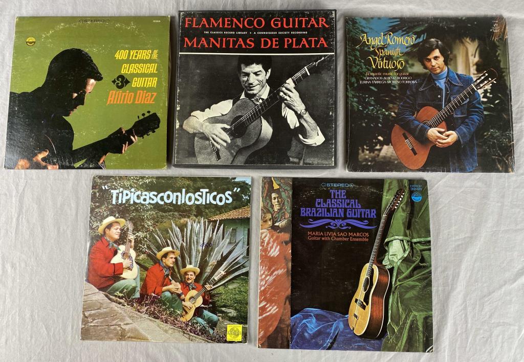 5 Vintage Latin Guitar Vinyl Albums (1 of 2)