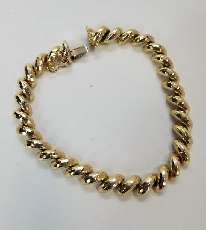 14KT Yellow Gold 7" Women's Bracelet (1 of 5)
