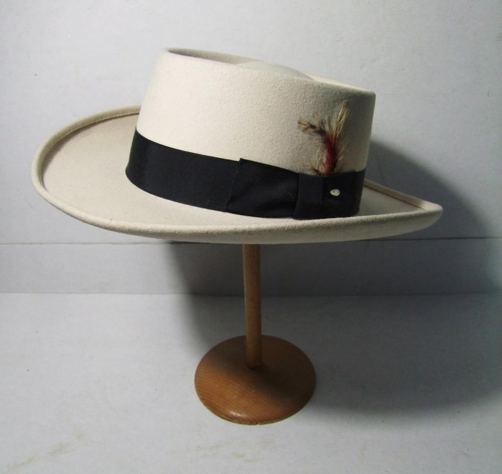C/1960s All Wool White Gentlemans Dress Hat (1 of 3)
