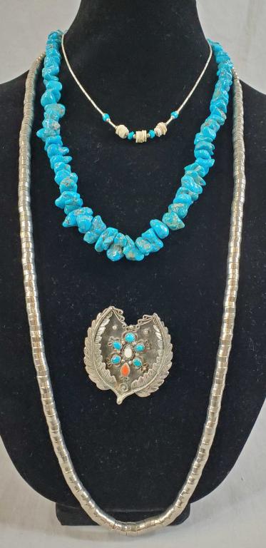 Native American Sterling And Turquoise Lot Of 4 (1 of 10)