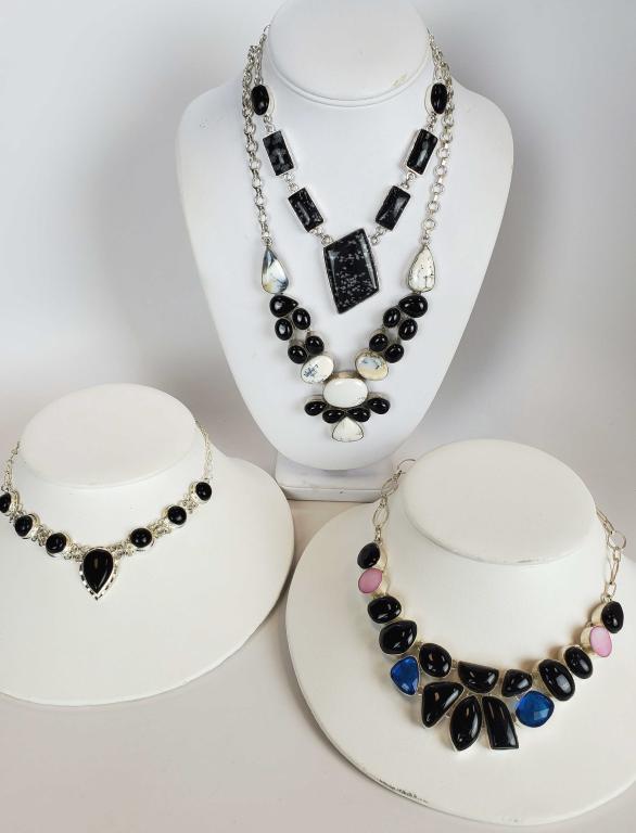 Women's Sterling Silver Natural Stone Lot Of 4 (1 of 6)