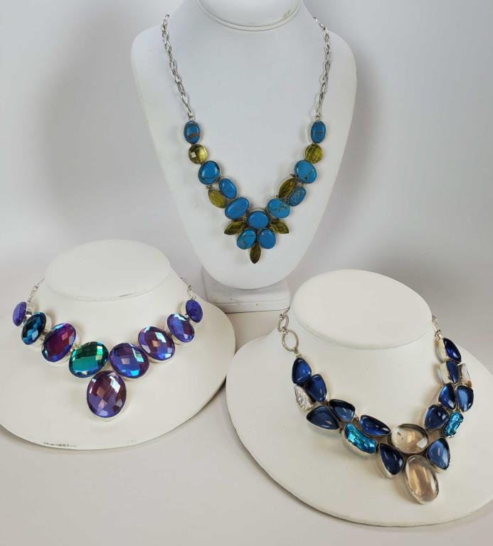 Women's Sterling Silver Natural Stone Lot Of 3 (1 of 7)