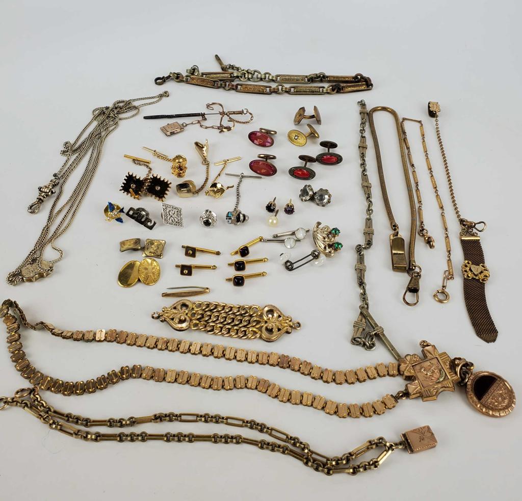 Antique/Vintage Men's Cufflinks And Watch Fobs (1 of 9)
