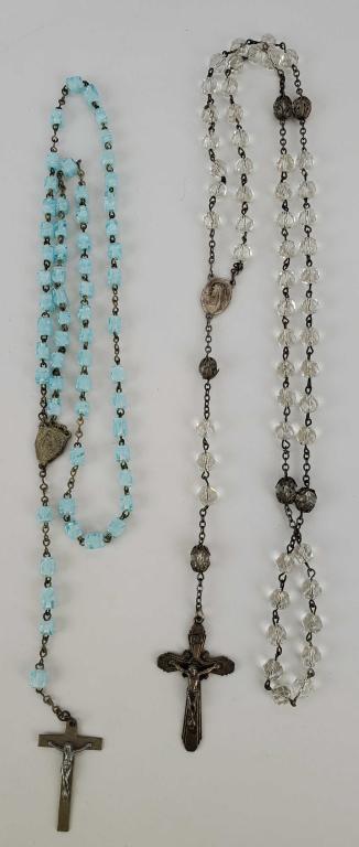 Vintage Glass Rosaries Sterling Silver (1 of 6)