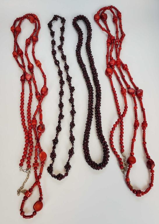 Vintage Garnet Seed Necklacesâ€¢.925 Barse (1 of 6)