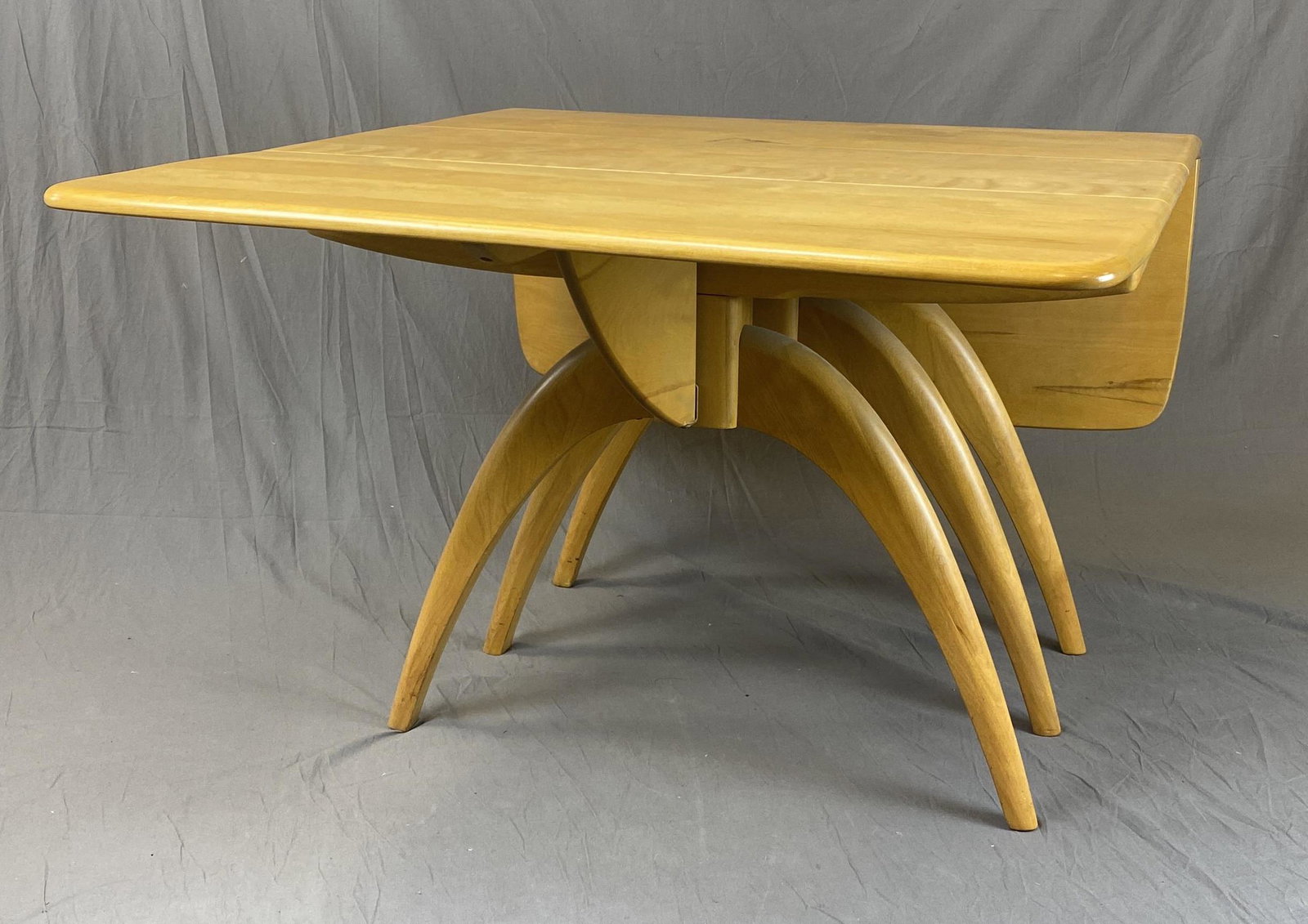 Heywood Wakefield Blonde Wishbone Drop Leaf Table (1 of 8)