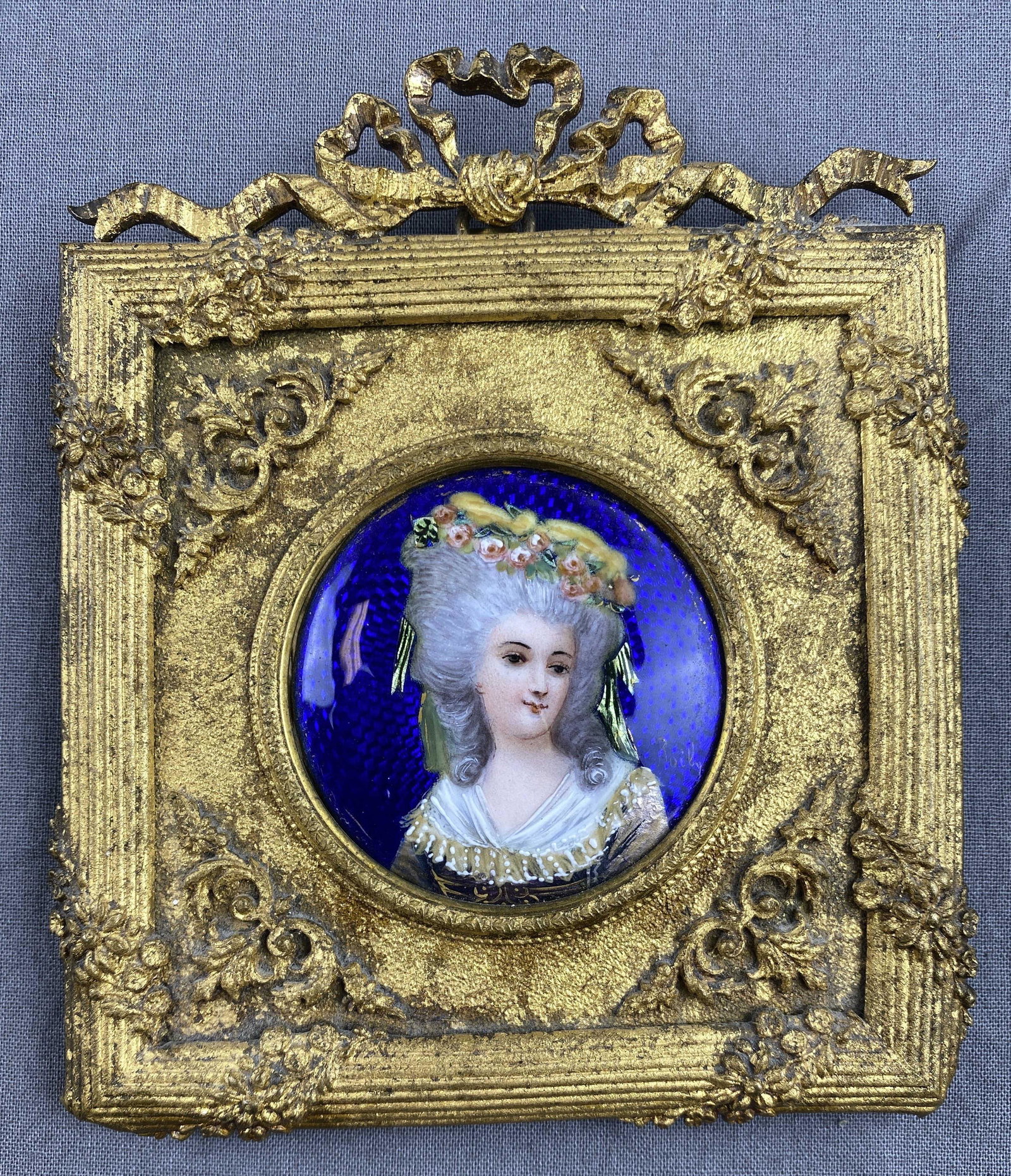 Hand Painted French Enamel Miniature (1 of 5)