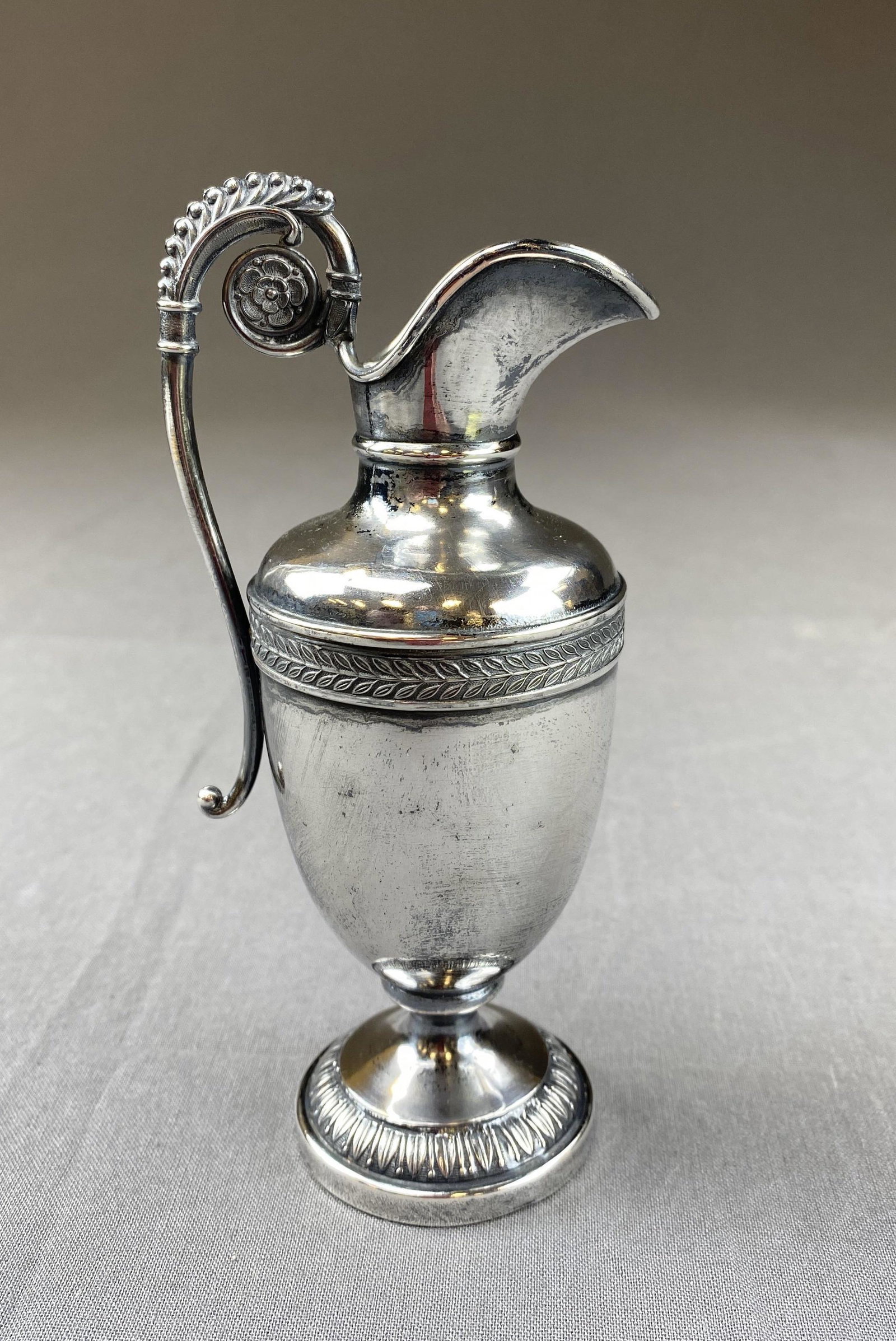 Neoclassical European Hallmarked Silver Ewer (1 of 8)