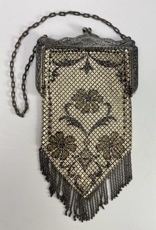 Mandalian Floral Enamel Metal Mesh Evening Bag (1 of 6)