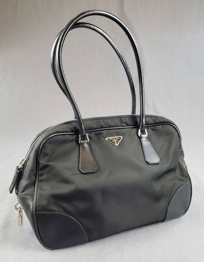 Authentic Prada Tessuto Nylon Vela Saffiano Tote Black