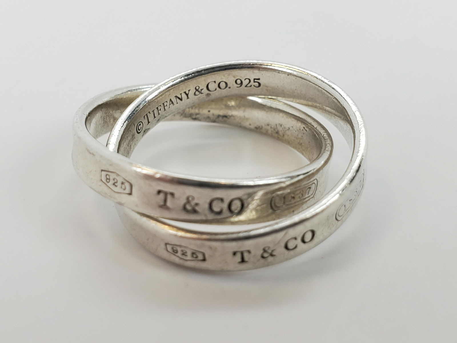 Tiffany and Co. Sterling Interlocking Band Ring (1 of 5)