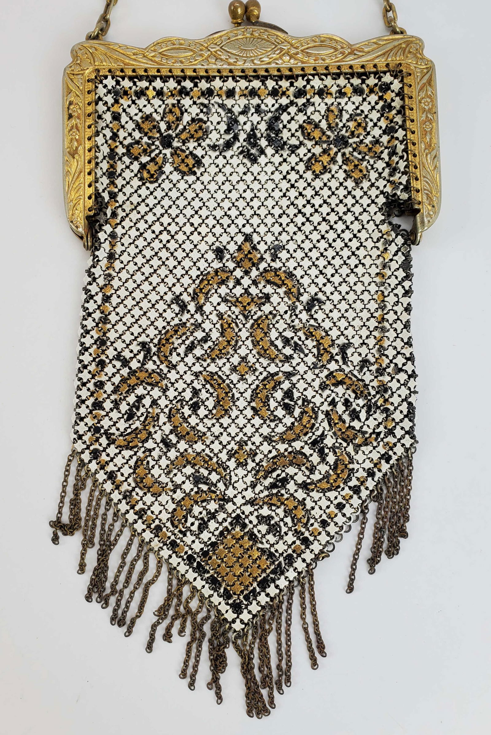 Art Deco Mandalian Enamel Mesh Flapper Purse (1 of 8)