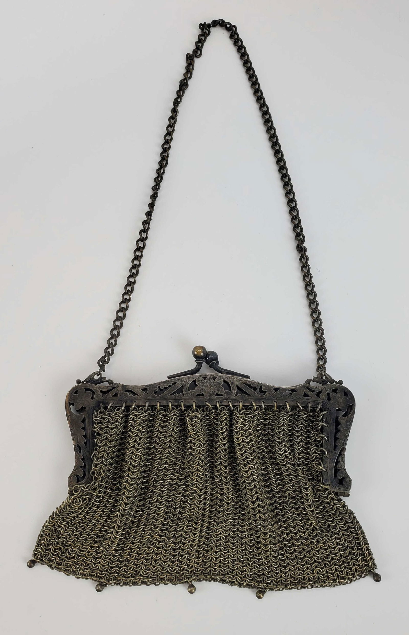 Art Nouveau German Silver Mesh Purse (1 of 8)