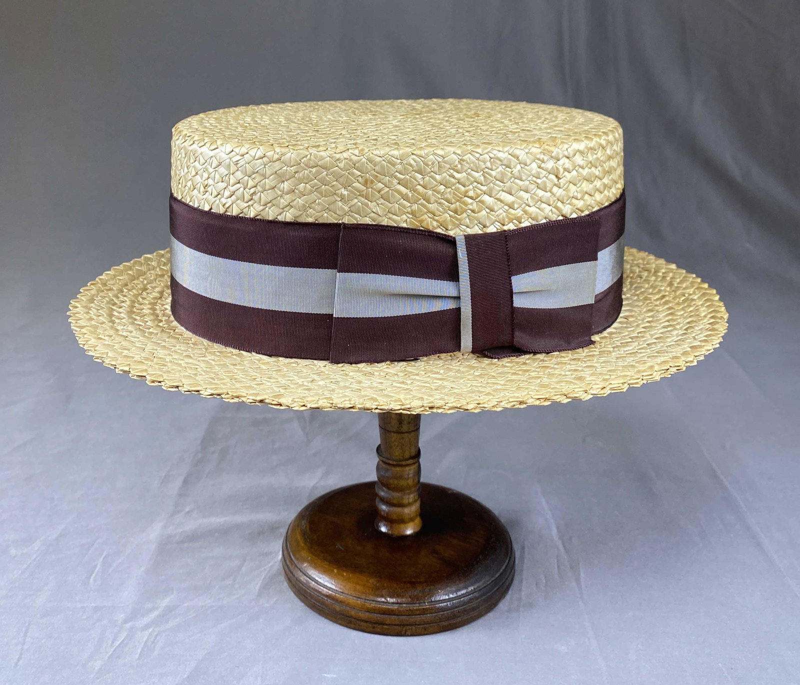 Saks Fifth Avenue Men's Straw Boater Hat 7-1/8 (1 of 7)