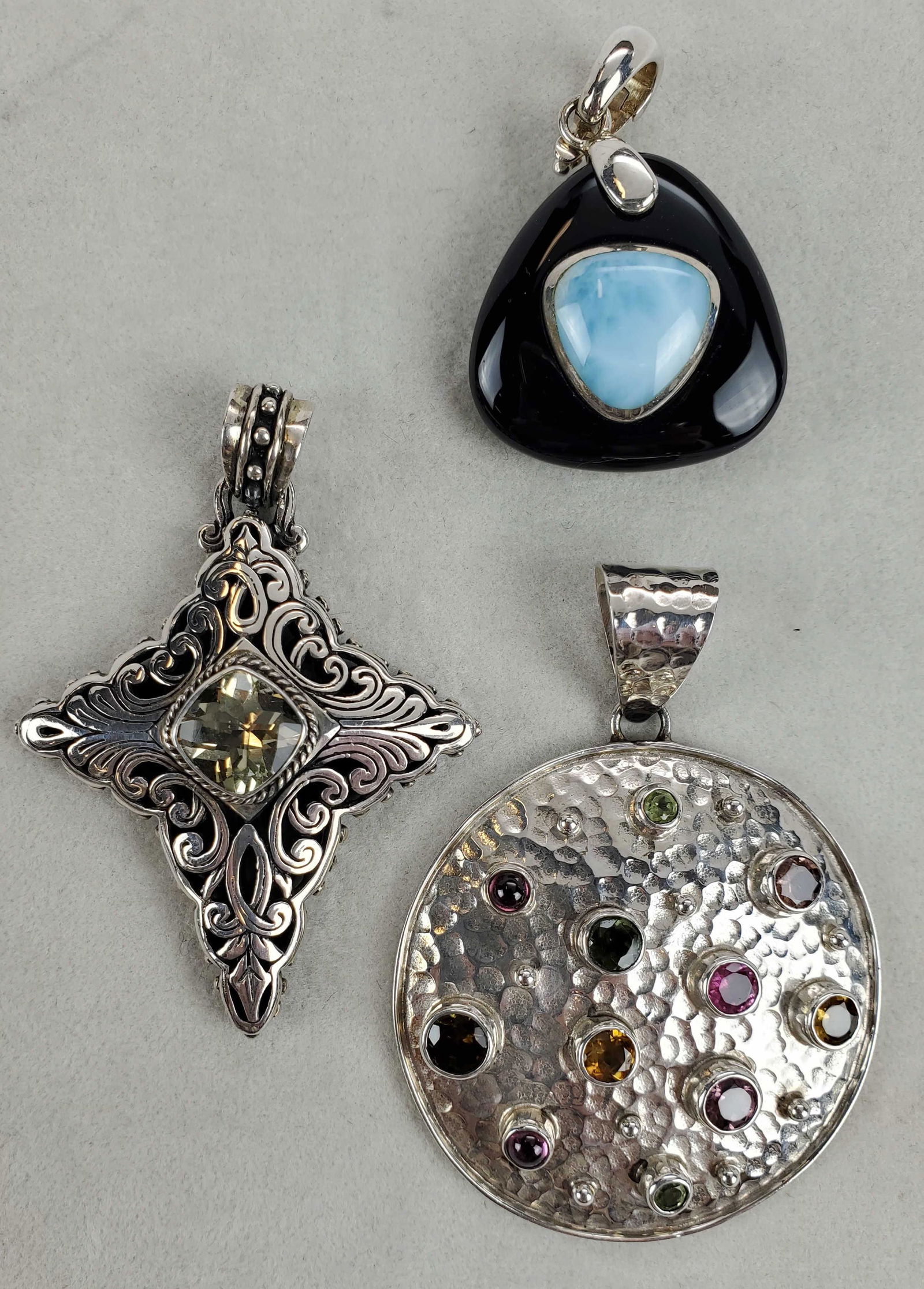 Sterling Silver Jewelry Lot Of 3 Pendants (1 of 15)