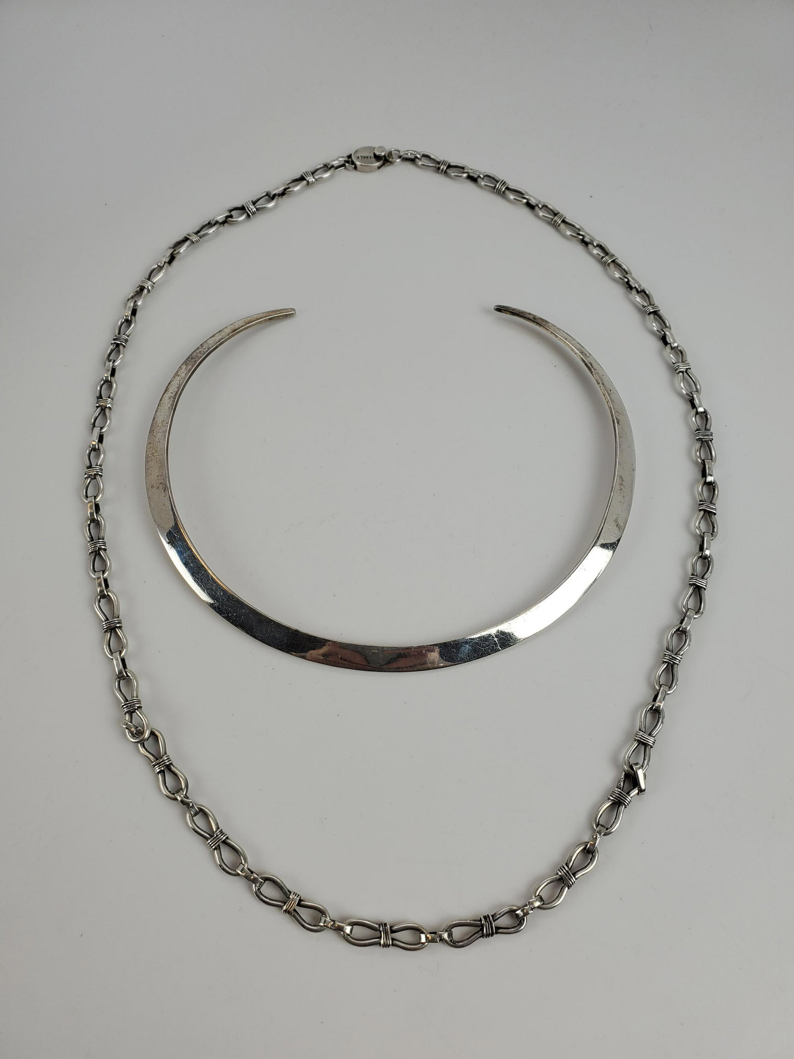 Vintage Sterling Silver Necklace Lot Of 2 (1 of 6)