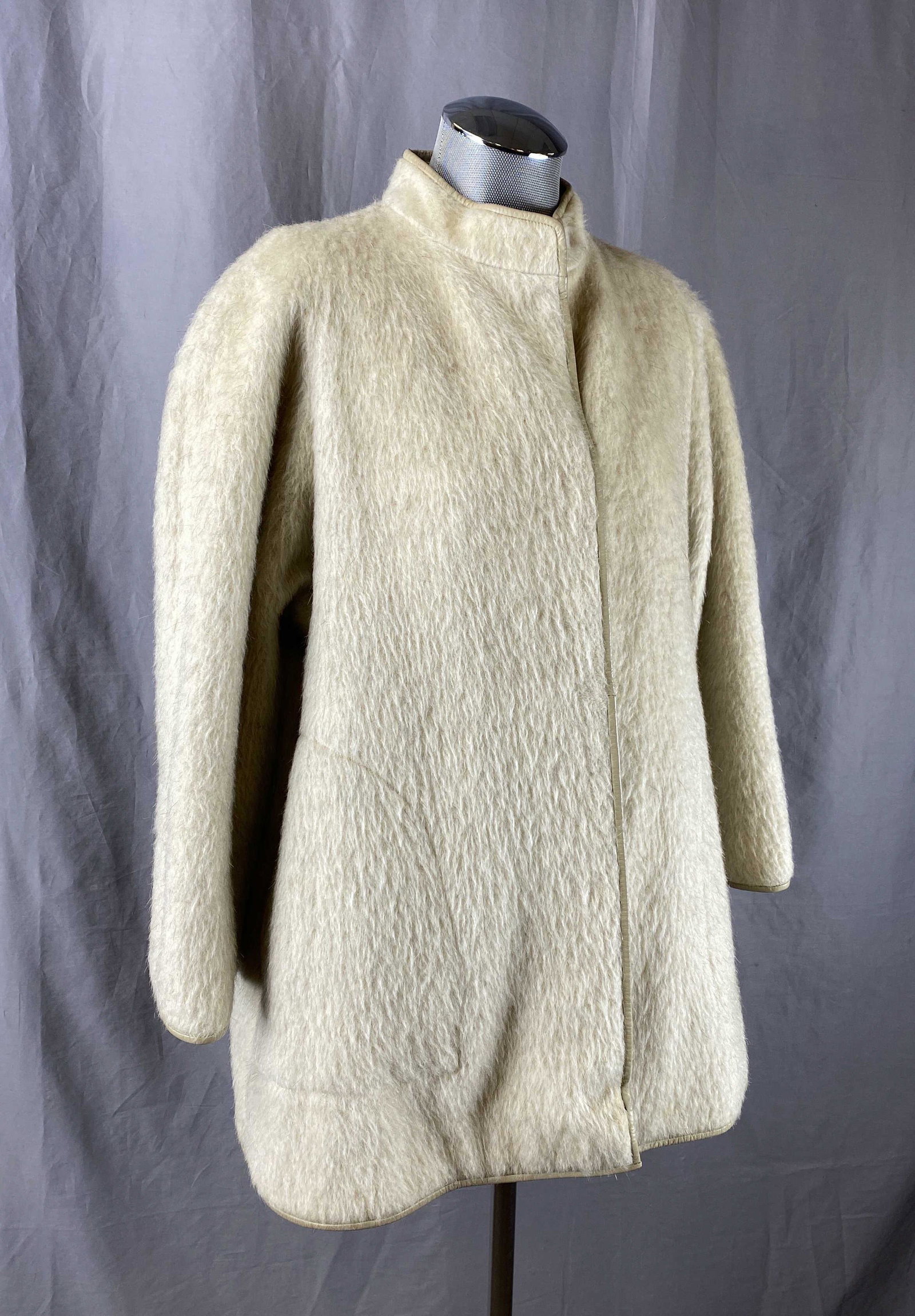 Bonnie Cashin Leather Trimmed Mohair Coat (1 of 12)