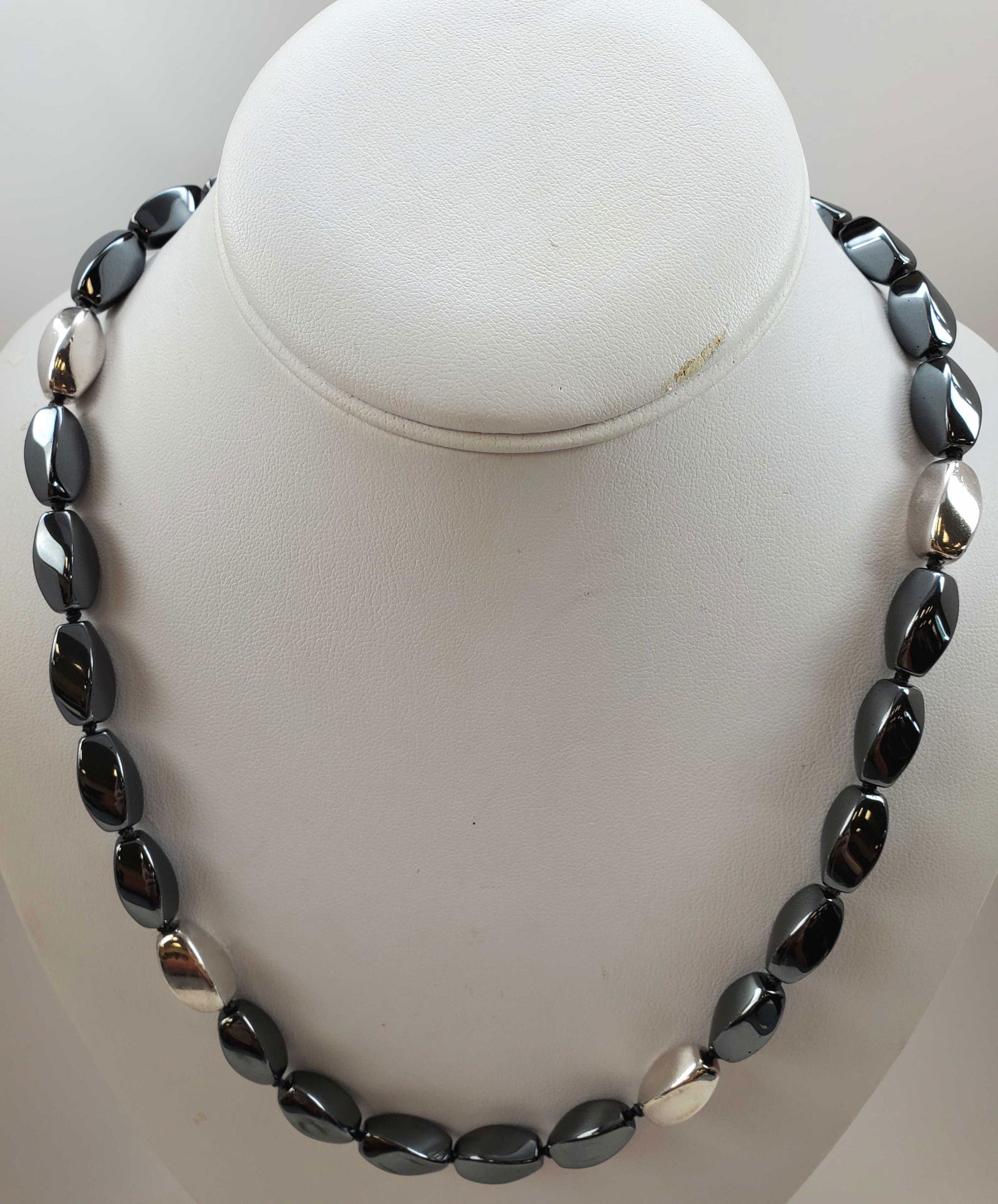 Hematite/.925 18" Beaded Necklace Simon Sebbag (1 of 7)