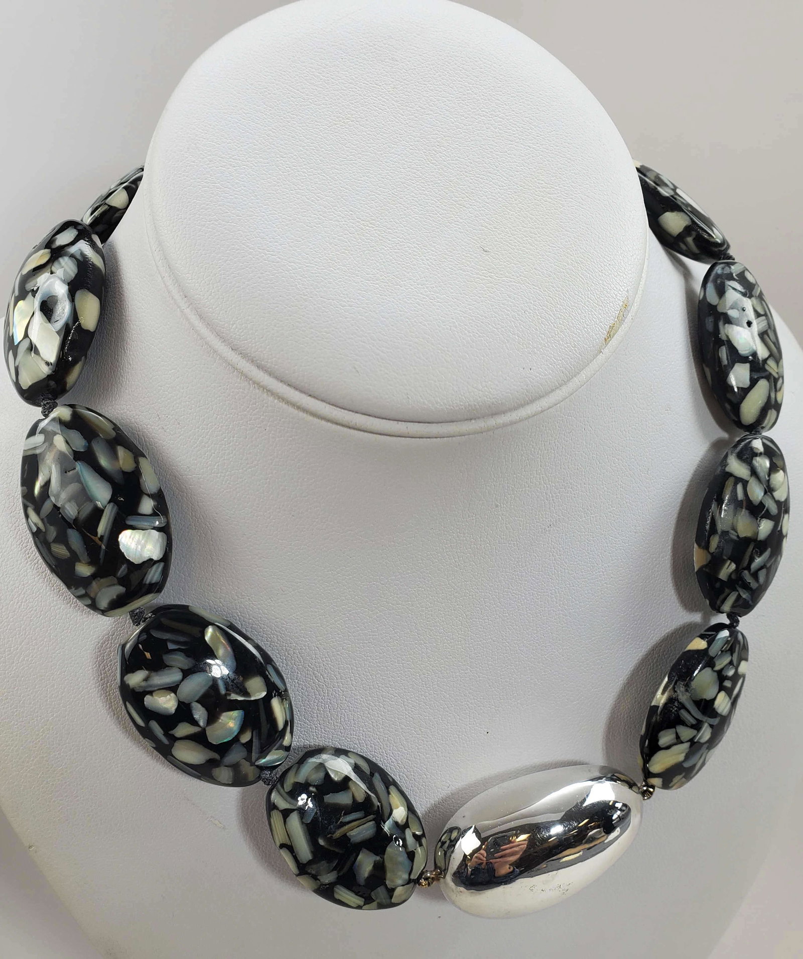 Simon Sebbag Abalone/Sterling Beaded Necklace (1 of 7)