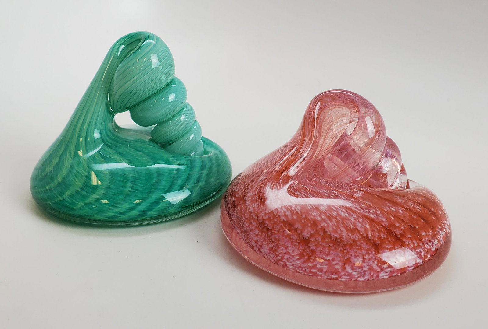 Lot Of 2 Vintage Blown Glass Paper Weight/ Pen (1 of 9)