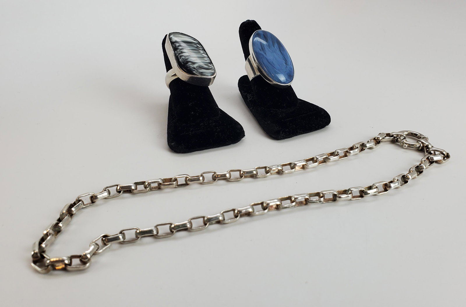 Sterling Silver Jewelry Lot Necklace And Rings (1 of 12)